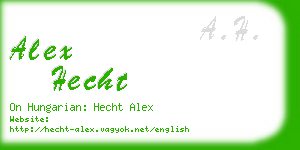 alex hecht business card